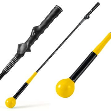 Northix Golf vadbeni pripomoček 100 cm utežena glava steklena vlakna rumena