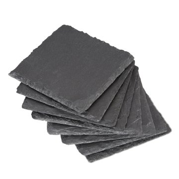 Northix Podstavki za pijačo skrilavec set 8 kos naravni kamen