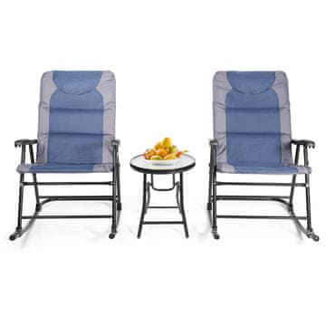 Northix 3-delni zložljivi gugalni vrtni set jeklo 90x65x105 cm