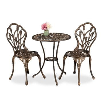 Northix 3-delna kovinska cvetlična bistro garnitura 60 cm terasna set