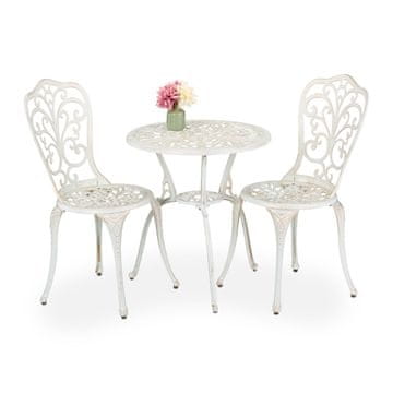 Northix 3-delna kovinska starinska bistro garnitura za teraso 60 cm