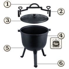 Berdsen Litoželezni kotel 11l za lovske pečenke za žar ob tabornem ognju BD-482 348210