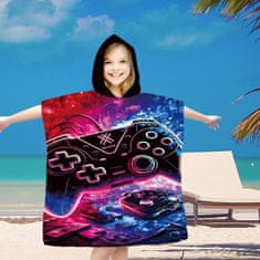 Ljubki dom Otroški pončo GAMES barvit 60x90 cm