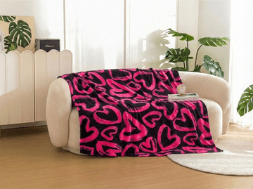 Ljubki dom Mikroplišasta odeja AMORYS, roza Velikost: 200 x 220 cm