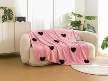 Ljubki dom Mikroplišasta odeja CORAZON, roza Velikost: 200 x 220 cm