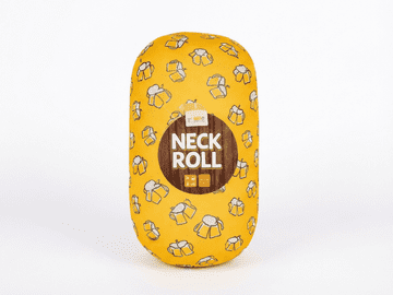 Ljubki dom Potovalna blazina BEER NECK ROLL 30x15 cm, rumena