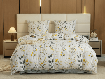 Ljubki dom Posteljnina iz mikrovlaken CITRUS GARDEN bela Dimenzije posteljnine: 70 x 90 cm | 140 x 220 cm