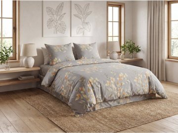 Ljubki dom Posteljnina iz mikrovlaken MISTLEAF siva Velikost posteljnine: 2 kosa 70 x 80 cm | 160 x 200 cm