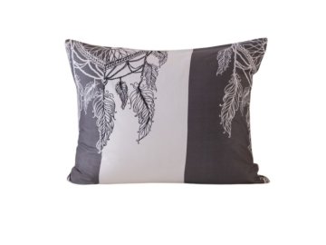 Ljubki dom Prevleka za vzglavnik iz mikrovlaken TIRSO 50x70 cm, sivo-bela