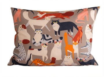 Ljubki dom Prevleka za vzglavnik iz mikrovlaken CATMOSPHERE 70x90 cm, pisana