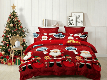 Ljubki dom Posteljnina SANTALAND iz mikrovlaken rdeča Velikost posteljnine: 70 x 80 cm | 140 x 200 cm