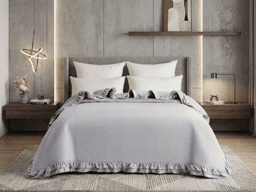 Ljubki dom Pregrinjalo MONTEGO, svetlo siva Velikost: 170 x 210 cm