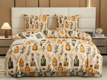 Ljubki dom Posteljnina iz mikrovlaken APOTHECARY kremna Velikost posteljnine: 70 x 90 cm | 140 x 200 cm