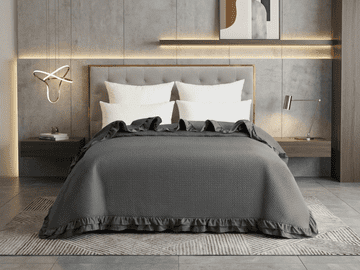 Ljubki dom Pregrinjalo MONTEGO, temno siva Velikost: 200 x 220 cm