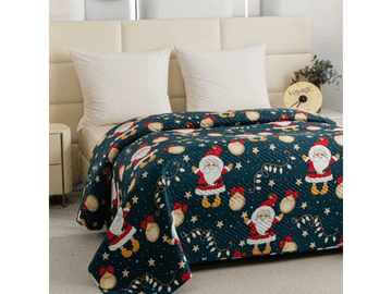 Ljubki dom Pregrinjalo SANTA, modro Velikost: 200 x 220 cm