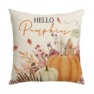 Ljubki dom Prevleka za vzglavnik HELLO PUMPKINS 45x45 cm, bež