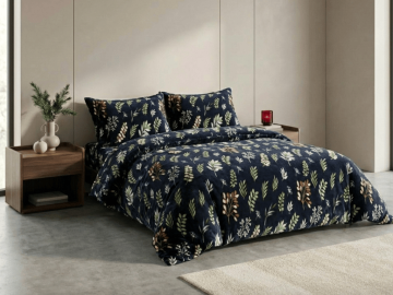 Ljubki dom Posteljnina iz mikropliša ZELNOIR črna Velikost posteljnine: 2 kosa 70 x 90 cm | 200 x 220 cm