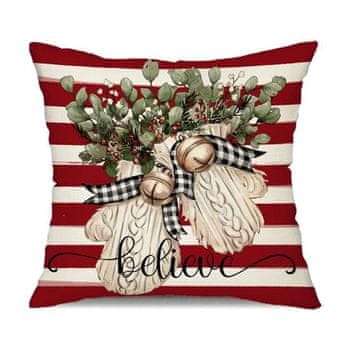 Ljubki dom Božična prevleka za vzglavnik BELIEVE 45x45 cm, rdeča