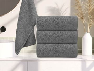 Ljubki dom Otroška brisača Bella siva 30x50 cm, 100% bombaž