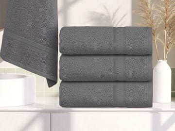 Ljubki dom Brisača CLARYSSE ELEGANCE 60x110 cm siva, 100% bombaž