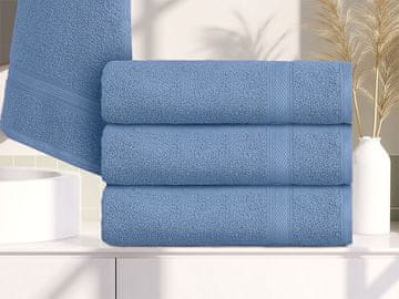Ljubki dom Brisača CLARYSSE ELEGANCE 70x140 cm modra, 100% bombaž