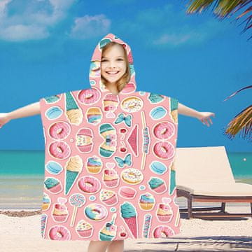 Ljubki dom Otroški pončo SWEETIE roza 60x90 cm