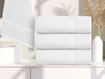 Ljubki dom Brisača CLARYSSE ELEGANCE 60x110 cm bela, 100% bombaž