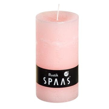 Ljubki dom Stebričasta sveča SPAAS RUSTIK 13 cm roza