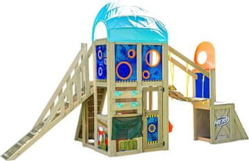 Ljubki dom Otroško igrišče za vrt NERF BATTLE FORT 4,45x1,84 m