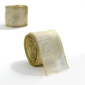 Ljubki dom Božični trak GOLDIE 6,3 cm x 2 m, zlat