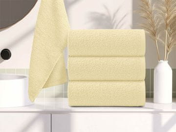 Ljubki dom Otroška brisača Bella kremna 30x50 cm, 100% bombaž