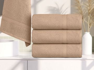 Ljubki dom Brisača CLARYSSE ELEGANCE 60x110 cm peščena, 100% bombaž