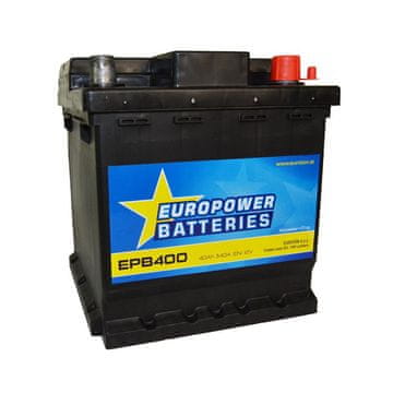 EURO POWER BATTERIES AKUMULATOR AH40 D+ 340A EURO POWER BATTERIES 175X175X190 533384 - 40AH EPB400