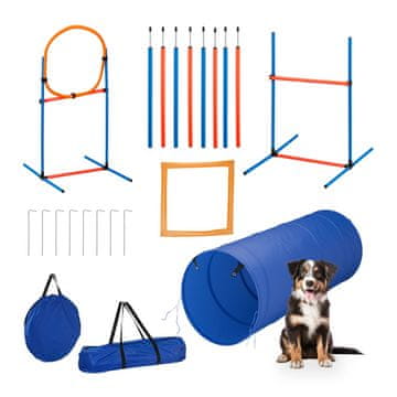 Northix Agility set za pse tunel ovire slalom prenosni komplet