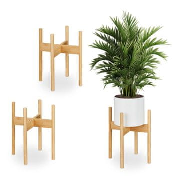 Northix Bambusovo stojalo za rastline 3 kos dekorativno