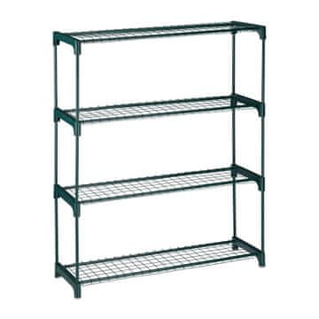 Northix Stojalo za rastline 4 police kovina plastika notranje