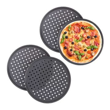Northix Set 4 okroglih pladnjev za pico perforirani neoprijemljivi