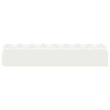 Vidaxl Robniki za trato 30 pcs Bela 103 x 0,05 x 22 cm Jeklo