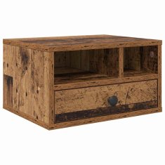 Vidaxl Stojalo za tiskalnik Star les 40 x 32 x 24 cm Konstruiran les