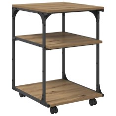 Vidaxl Stojalo za tiskalnik Umetni hrast 43 x 48 x 64 cm