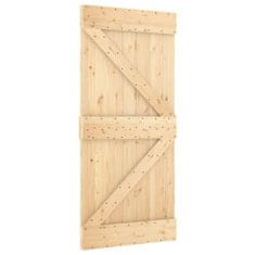 Vidaxl Vrata NARVIK 95 x 210 cm Masiven borov les (neobdelan) Naravna