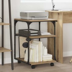 Vidaxl Stojalo za tiskalnik Umetni hrast 43 x 48 x 64 cm