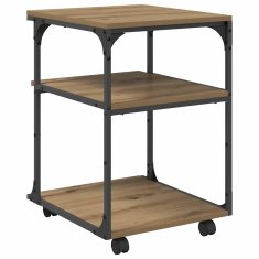 Vidaxl Stojalo za tiskalnik Umetni hrast 43 x 48 x 64 cm