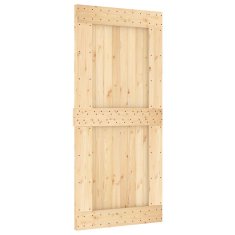 Vidaxl Vrata NARVIK 95 x 210 cm Masiven borov les (neobdelan) Naravna