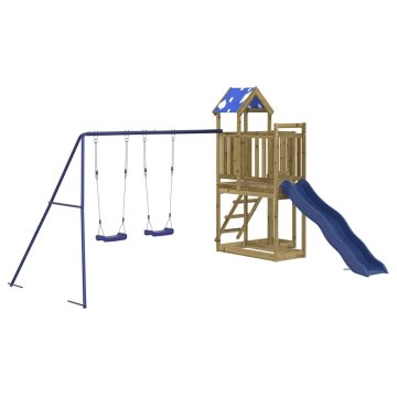 Vidaxl Zunanje igralo impregnirana borovina