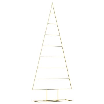 Vidaxl Kovinsko božično drevesce Zlata 181 cm Jeklo s prašnim premazom