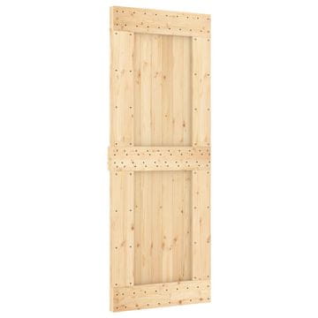 Vidaxl Drsna vrata NARVIK Naravna in črna 80 x 210 cm (213,5 cm)