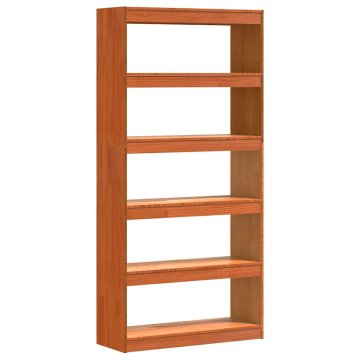 Vidaxl Knjigovni omar Voskast rjav 80 x 30 x 167,5 cm
