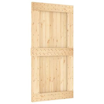 Vidaxl Drsna vrata NARVIK Naravna in črna 100 x 210 cm (213,5 cm)
