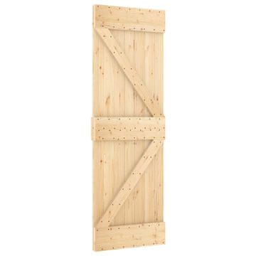 Vidaxl Drsna vrata NARVIK Naravna in črna 85 x 210 cm (213,5 cm)